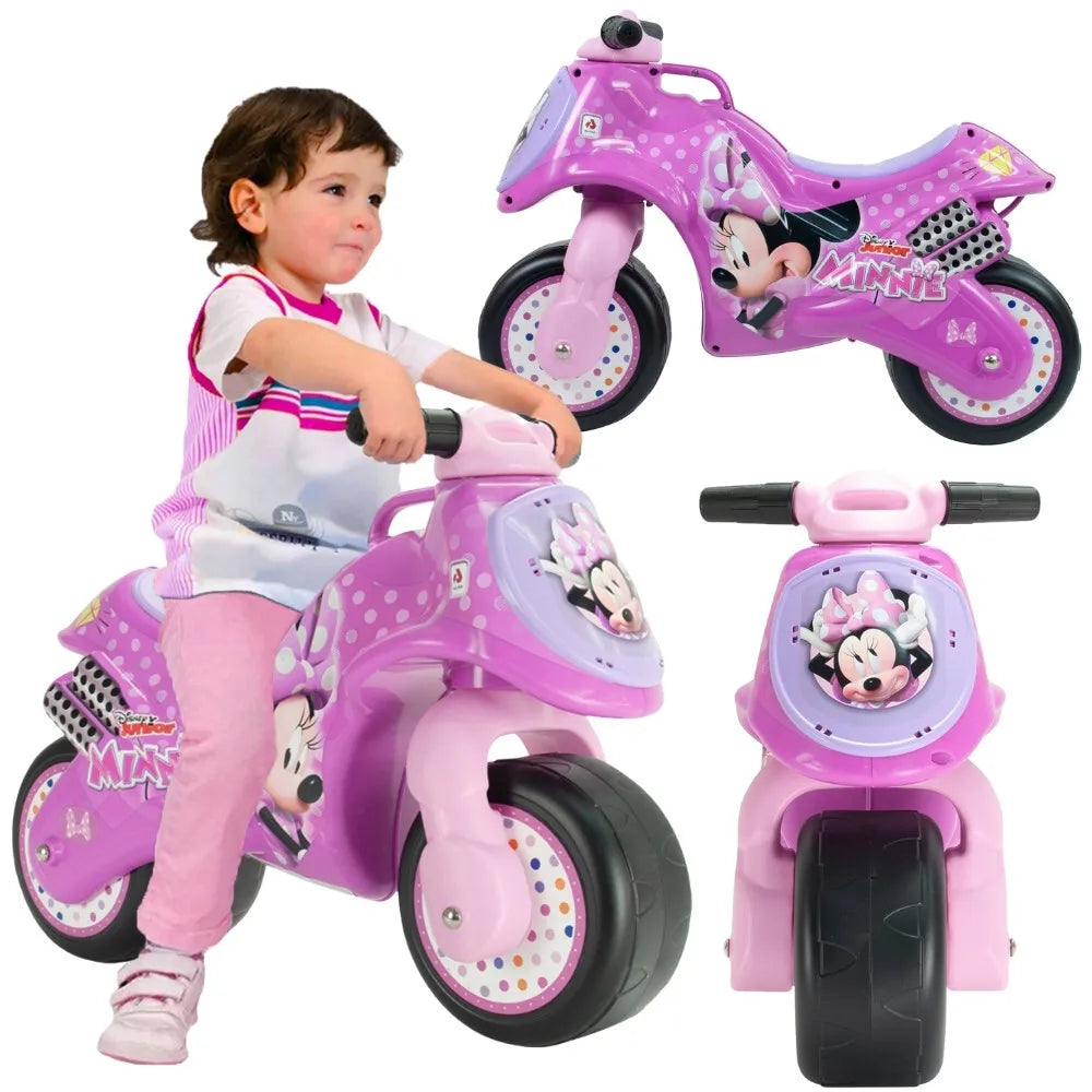 INJUSA Rožinis balansinis motocikliukas su plačiais ratais, 18+ mėn.